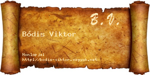 Bódis Viktor névjegykártya